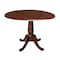 International Concepts Round 42 in Round Dual Drop Leaf Pedestal Table, 29.5 inH, Espresso, 42 W, 42 L, 29.5 in H, Wood K581-42DPT - alternate 1